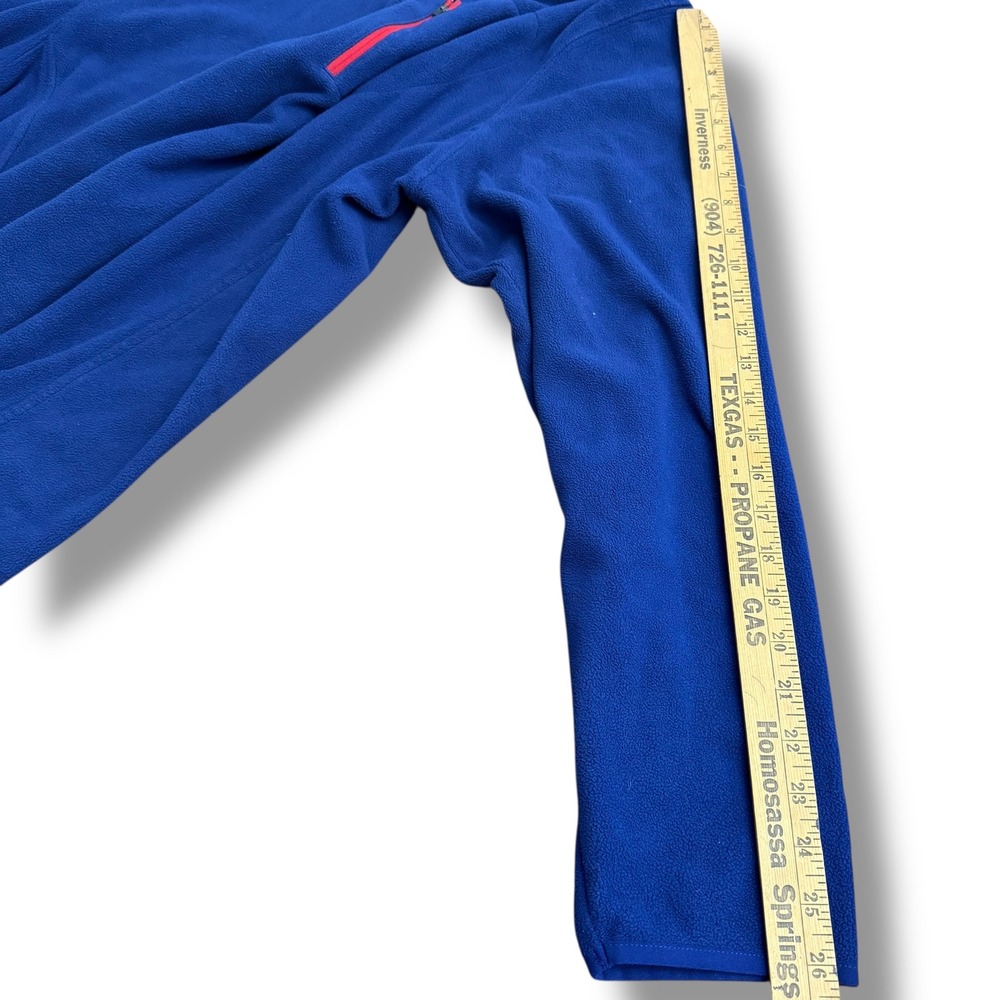 Eddie Bauer‎ Mens Blue Fleece 1/4 Zip Pullover Sweatshirt Top XXL Collard Pocket - Picture 6 of 10